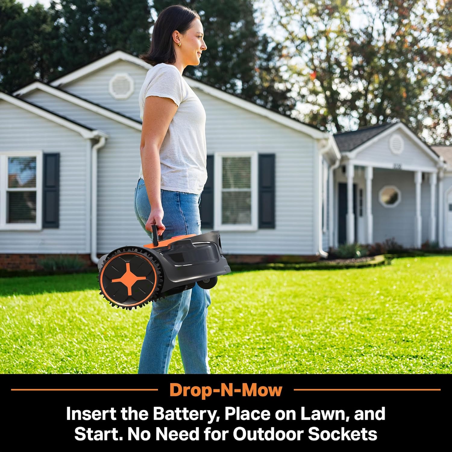 LawnMaster OcuMow 400 Series Robot Lawn Mower with Optical Navigation & Systematic Cutting – VBRM601YCM AD