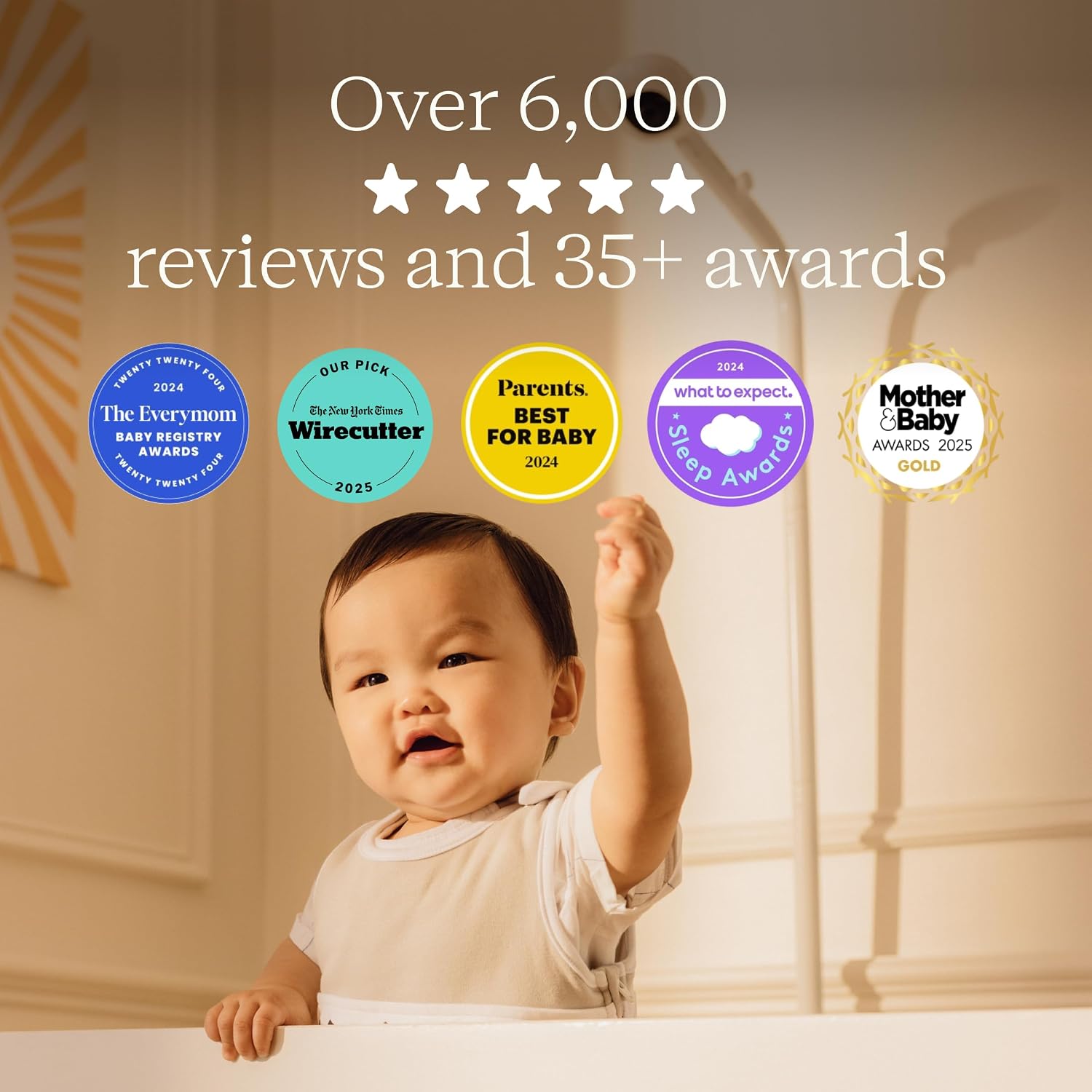 Nanit Pro Smart Baby Monitor - 1080p Wi-Fi Video Camera, 2-Way Audio, See Your Baby from Anywhere, Sound/Motion/Cry Notifications, Night Vision