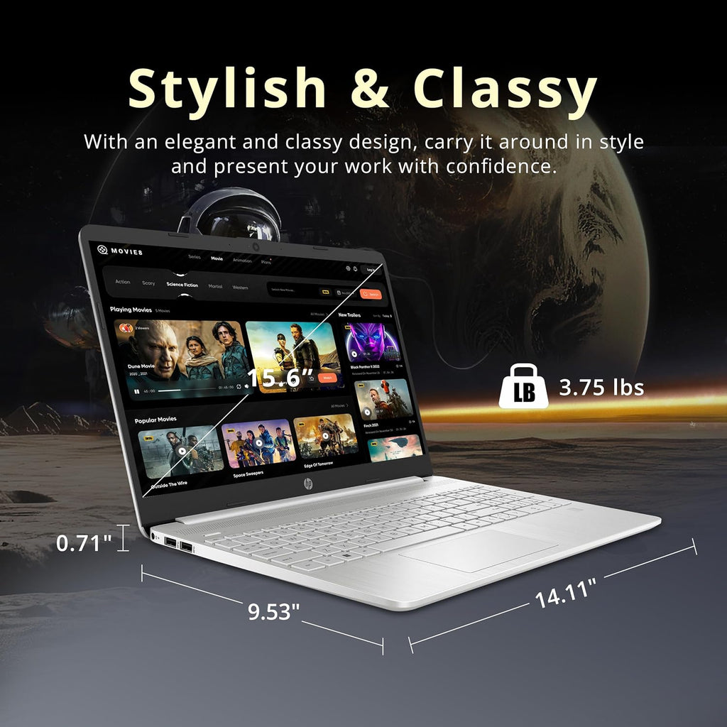 HP 15.6' FHD Touchscreen Business Laptop, Intel i7-1255U, 32GB RAM, 1TB PCIe SSD, Intel Iris Xe Graphics, Num Pad, Webcam, Windows 11 Pro, Natural Silver, 32GB Hotface USB Card