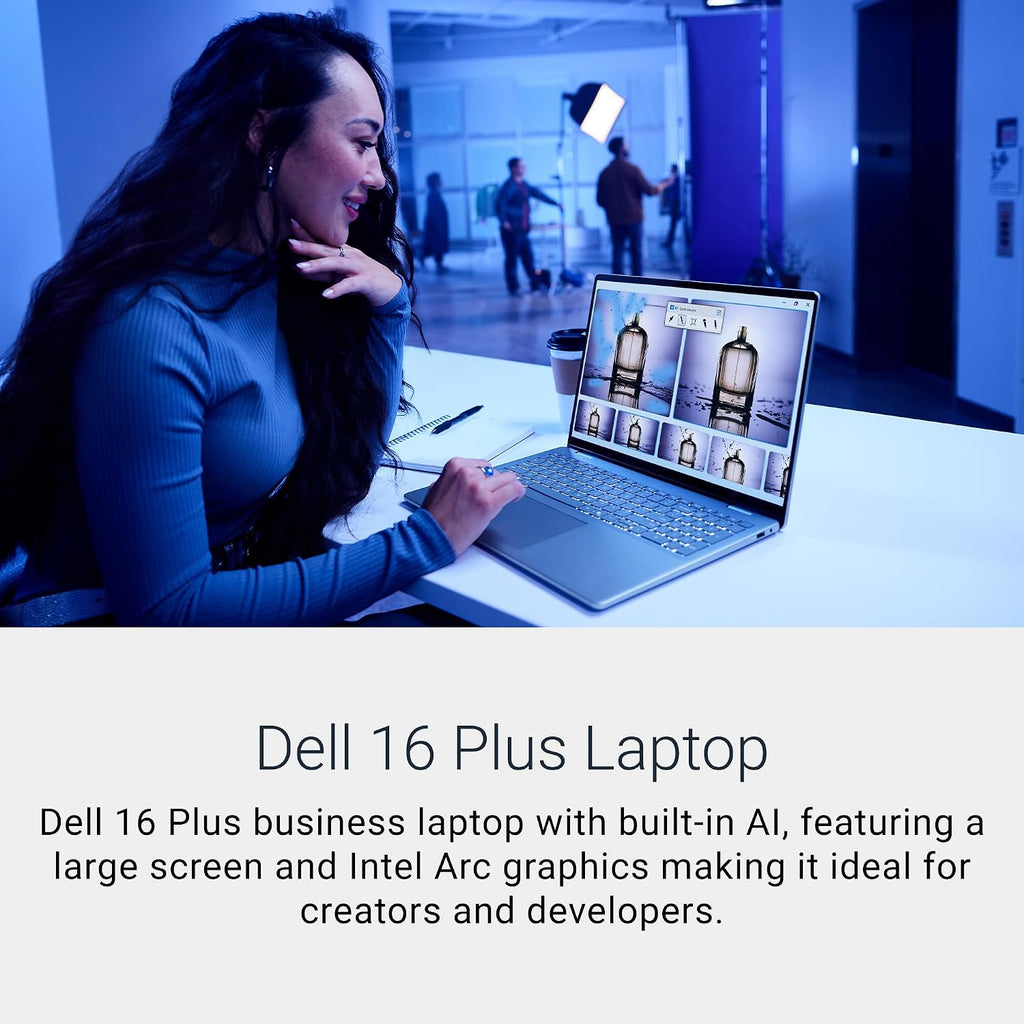 Dell 16 Plus Laptop DB16250-16.0-inch 16:10 2.5K (2560x1600) Display, Intel Core Ultra 7 256V, 16GB LPDDR5X Memory, 1TB SSD, Arc Graphics, Backlit Copilot Key Keyboard, Windows 11 Home