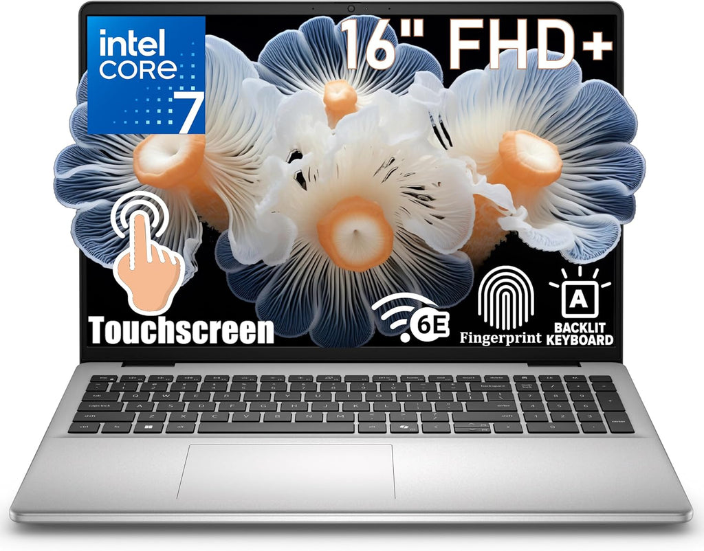 Dell 16 Touchscreen Laptop for Business & Home Student, Intel Core 7 150U Processor, AI Copilot+ PC, 64GB DDR5 RAM, 2TB PCIe SSD, WiFi 6E, Fingerprint, Backlit KB, Office 365, Windows 11 Home