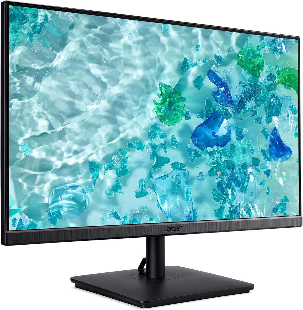 acer 27' FHD IPS Monitor with 4ms Response Time, Anti Glare, VESA Mount (100mm), VGA, HDMI & DKZ USB Port Expander, Black Color