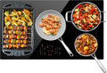 CIARRA 36 inch Induction Cooktop 5 Burners, 9600W Built-in Induction Stovetop with Double Flexi Zone, Booster, Timer & Safety Lock