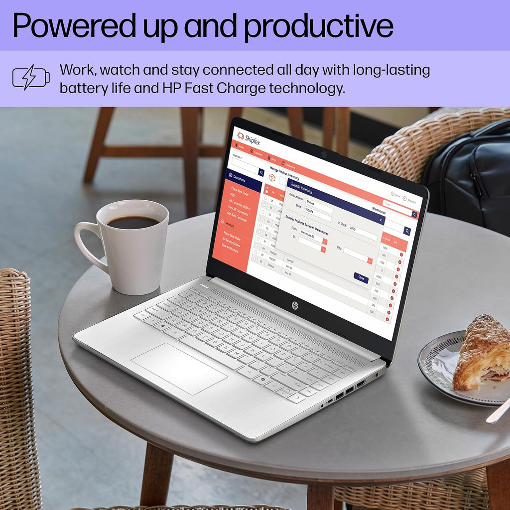 HP 14 inch Laptop, HD Touchscreen Display, Intel Celeron N4500, 4 GB RAM, 64 GB eMMC, Intel UHD Graphics, Windows 11 Home in S Mode, Natural Silver, 14-dq3550nr