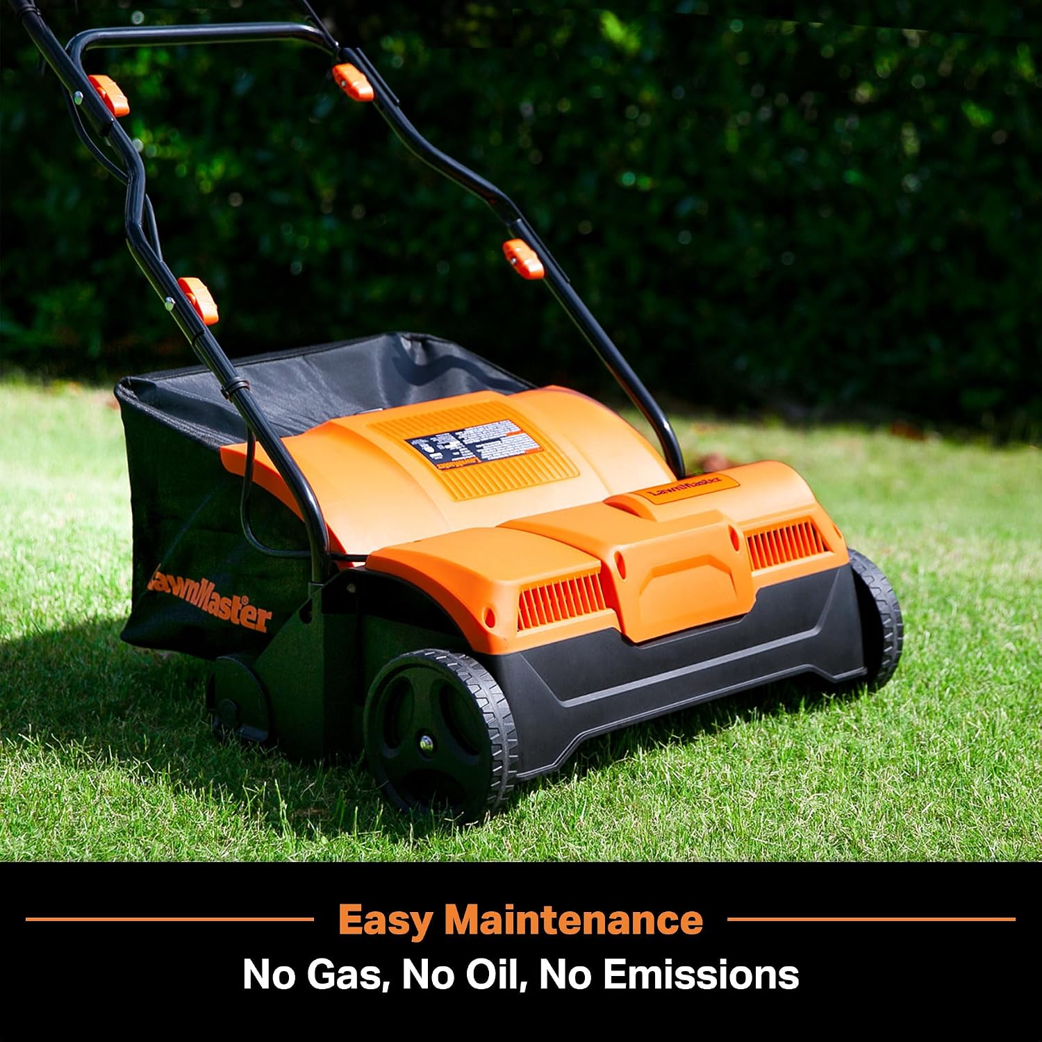 LawnMaster GVB1316 Electric 16' 13 Amp Dethatcher and Scarifier with 12 Gallon Collection Bag