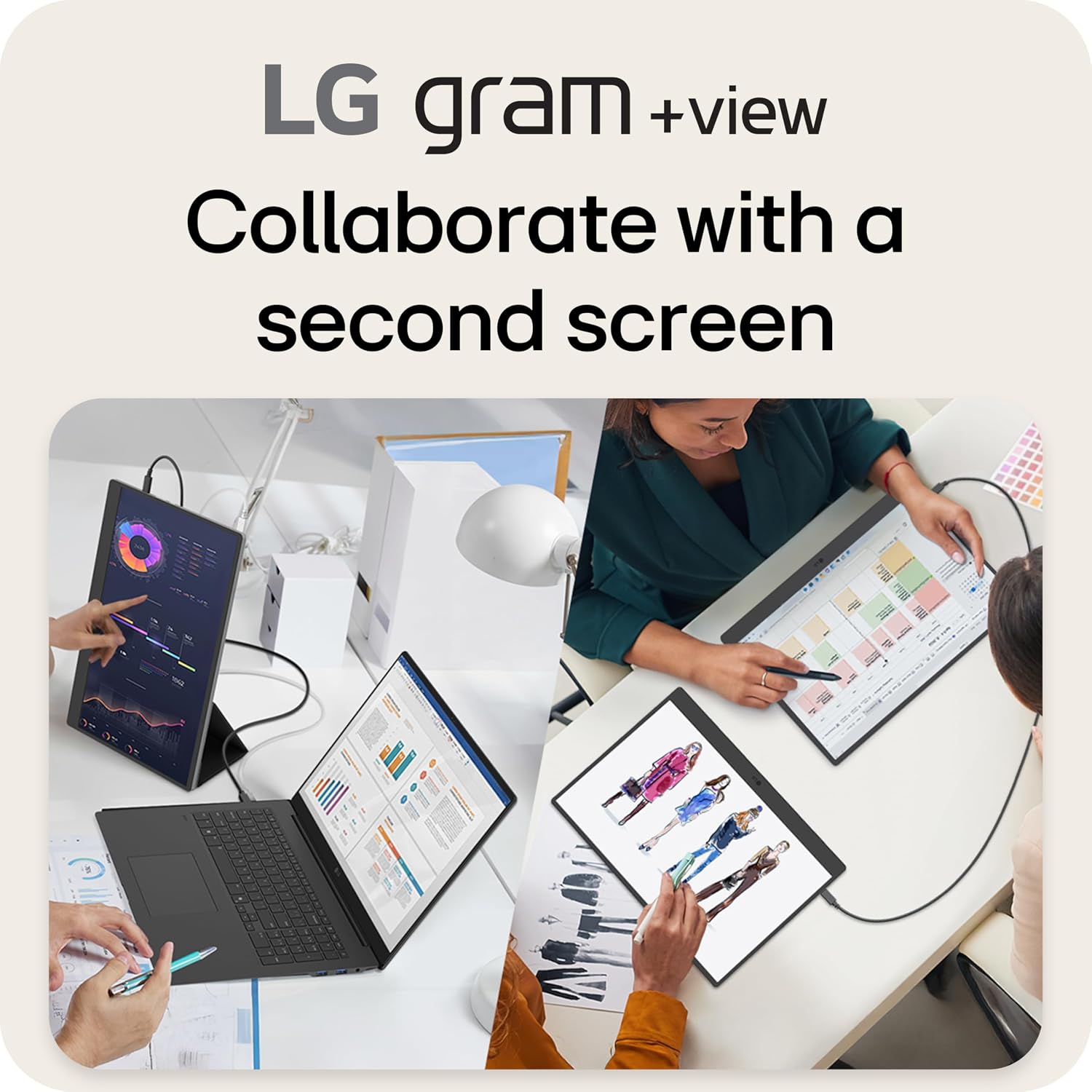 LG gram +View 17-inch Lightweight, Portable WQXG (2560x1600) Anti-Glare IPS Monitor, 16:10 Aspect Ratio, up to DCI-P3 99% Color, Built-in Speaker, USB Type-C, DisplayPort, mini HDM - Titan Silver