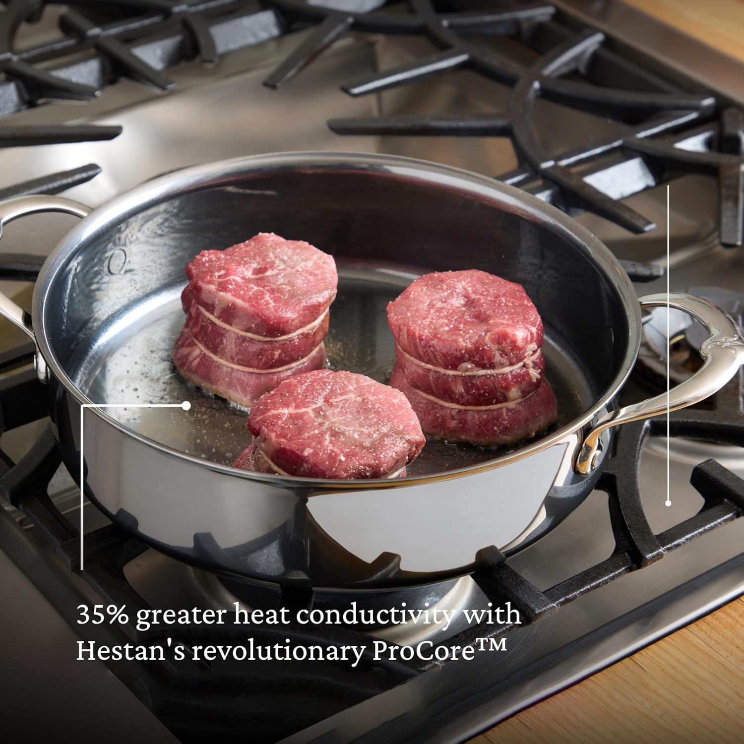 Hestan - NanoBond Collection - Stainless Steel Titanium Sauteuse, Induction Cooktop Compatible, 3.5 Quart