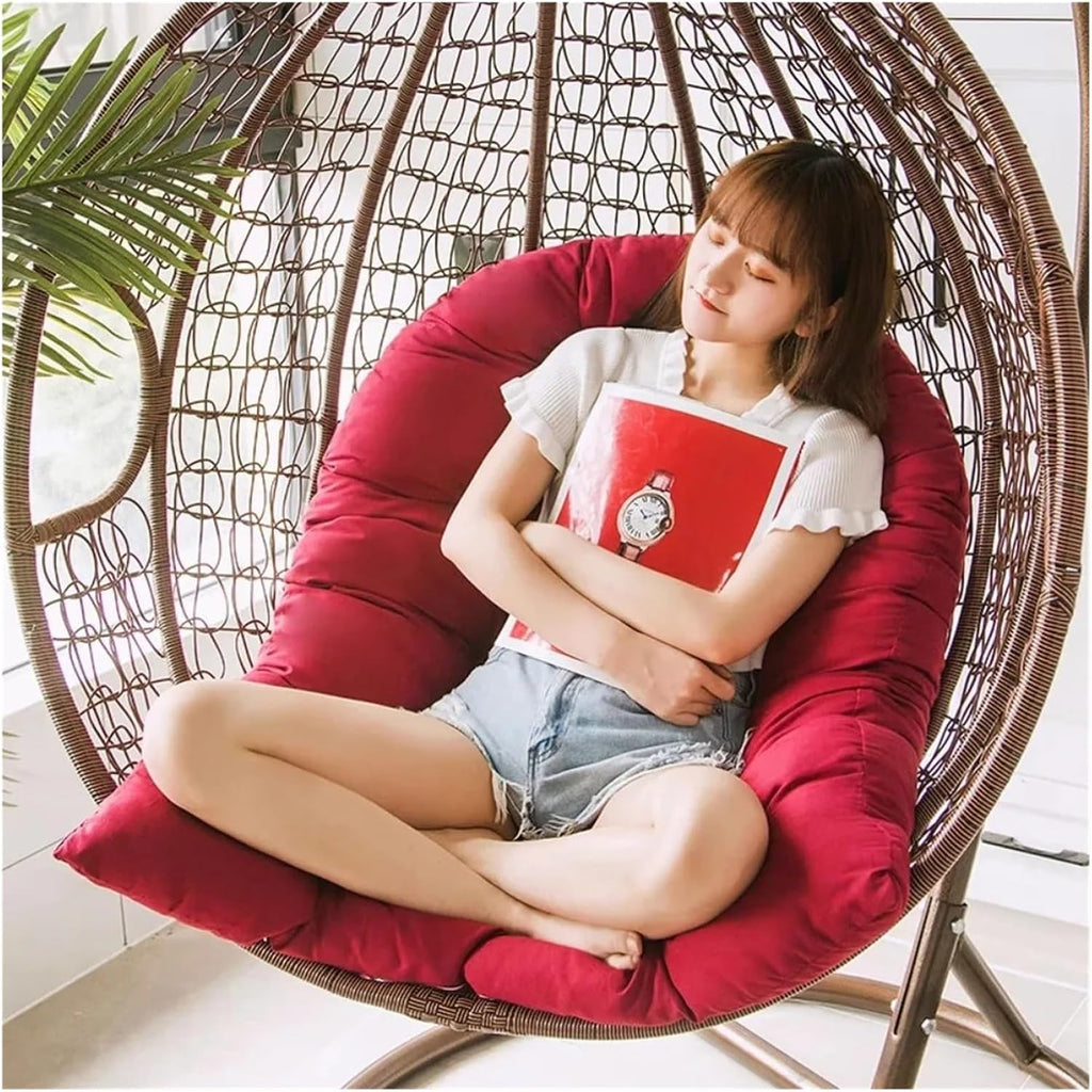 Egg Chair Cushion Hanging Basket Cushion,Swing Seat, Indoor and Outdoor Rocking Chair Pad for Hanging Chairs(Light Grey)