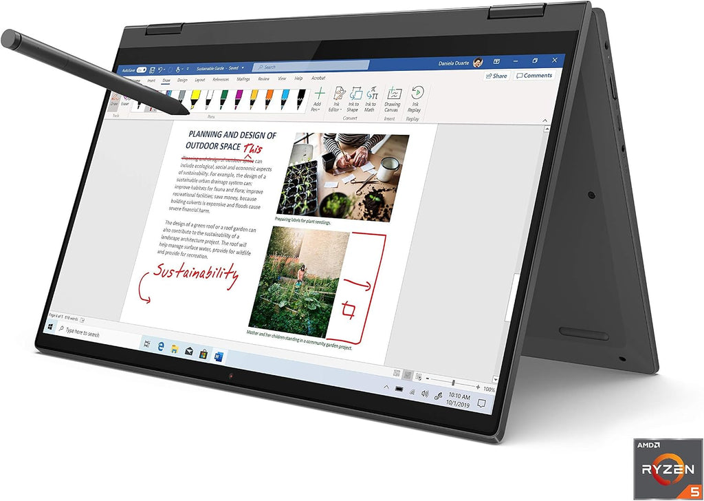 Lenovo Flex 5 14' FHD IPS Touchscreen Premium 2-in-1 Laptop, AMD 4th Gen Ryzen 5 4500U, 16GB RAM, 256GB PCIe SSD, Backlit Keyboard, Fingerprint Reader, Digital Pen Included, Windows 10