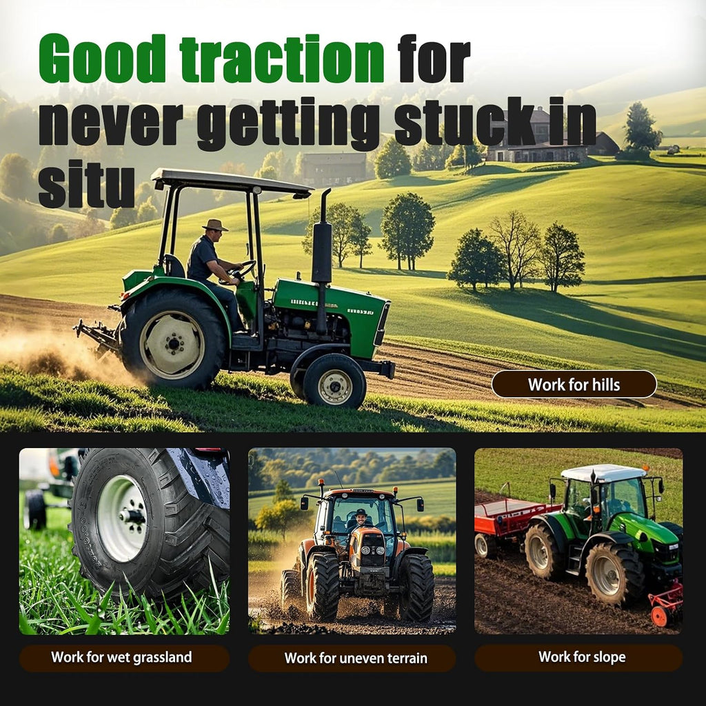 TRIPOWER 20x10.00-8 Lawn Mower Tire - 20x10x8 AG Tires for Lawn Garden Tractor and Riding Mower - Workout Tires for Flipping, Durable 4PR Tubeless, 1340lbs Capacity, Set of 2