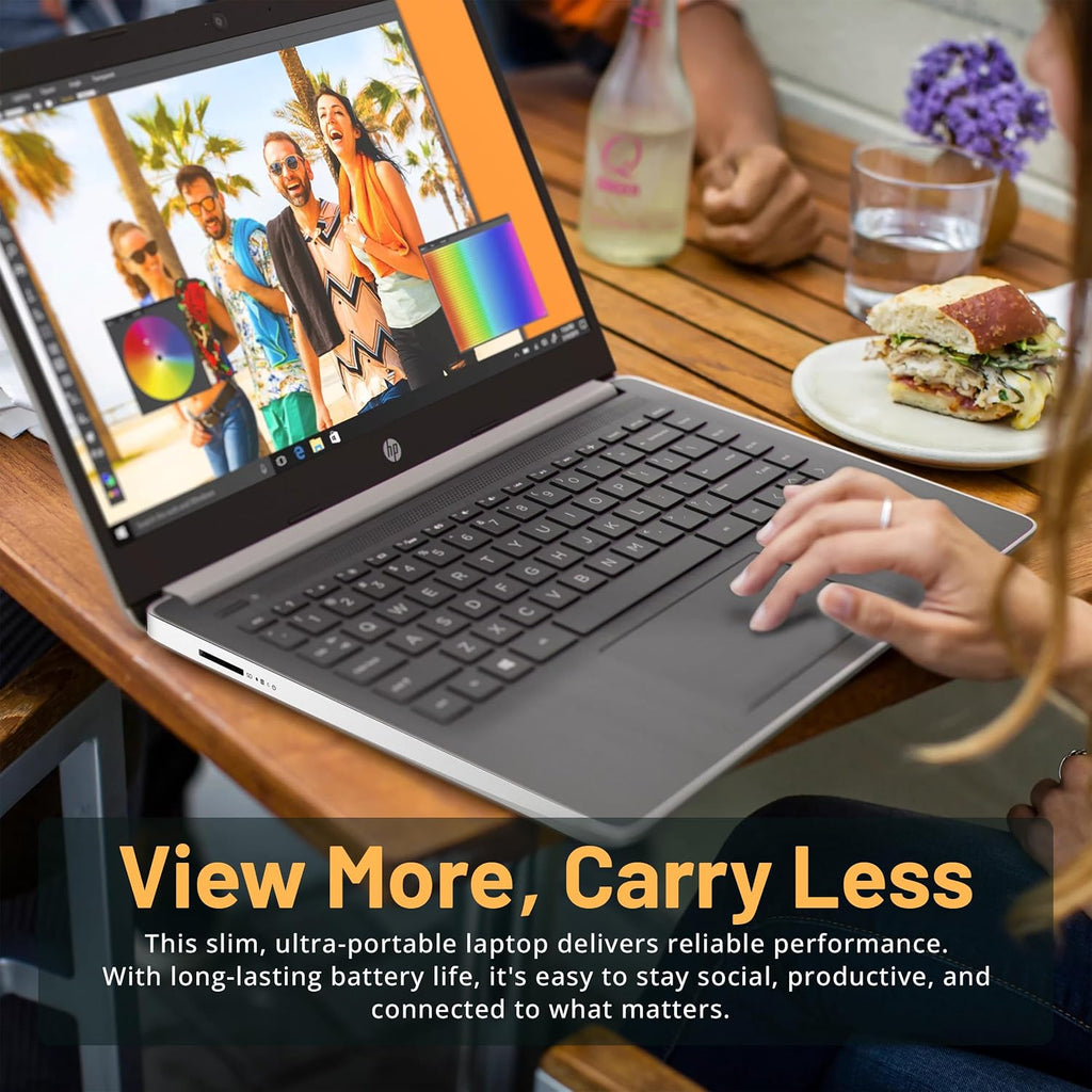 HP 14'' FHD Laptop, Intel Pentium Silver N5000, 4GB DDR4 RAM, 224GB Storage(64GB eMMC + 160GB Docking Station Set), Intel UHD Graphics, Wi-Fi 5, 720p Webcam, Windows 10 S, Silver