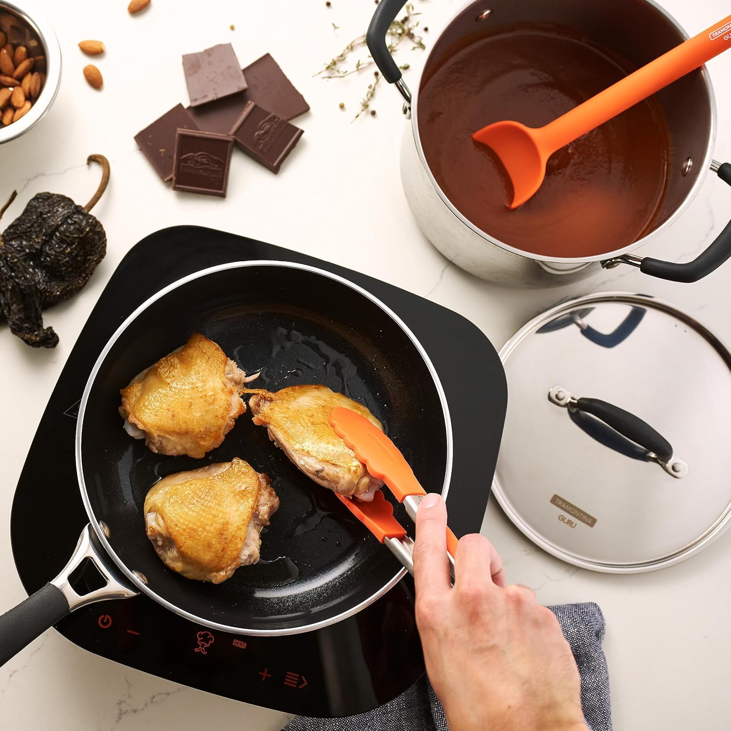 Tramontina Guru Smart Induction Cooktop Starter Set, 81502/000DS