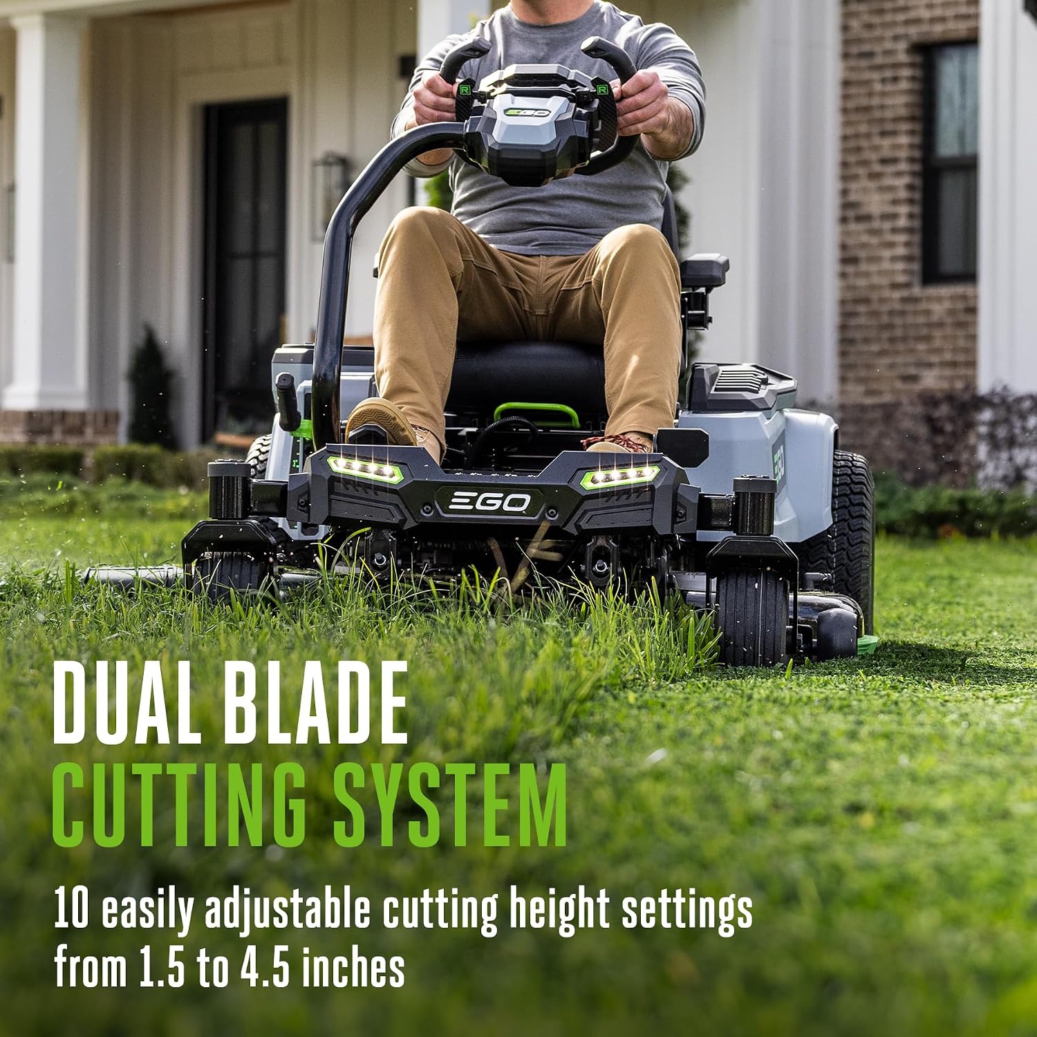 EGO POWER+ Z6 Zero Turn Riding Lawn Mower, 42' Deck, Includes (2) 56V 10.0Ah and (4) 56V 6.0Ah Batteries and 800W Charger - ZT4215S