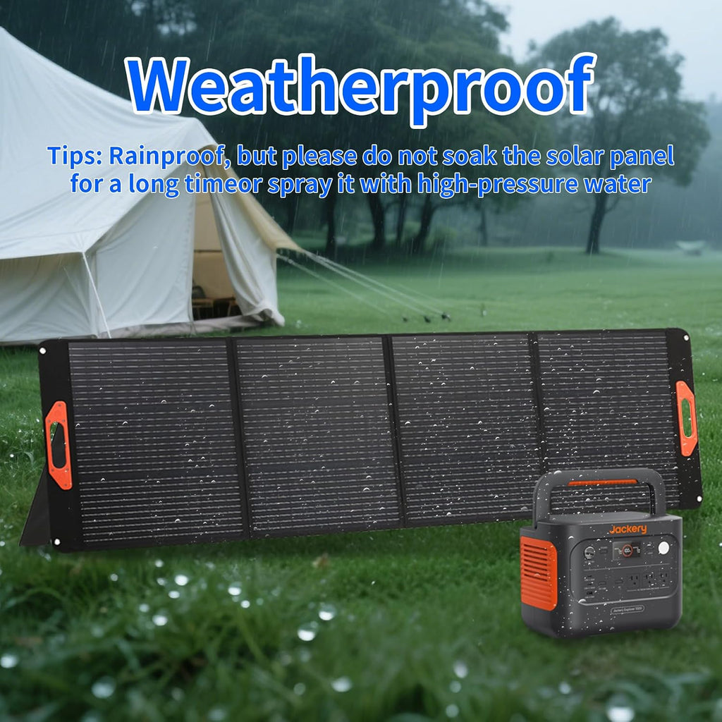 200W Portable Solar Panel for Power Station, Compatible with Jackery, Ecoflow, Bluetti, Anker and More Portable Power Stations, 23.5% High Efficiency, Weatherproof for Camping, RV, Emergency Power