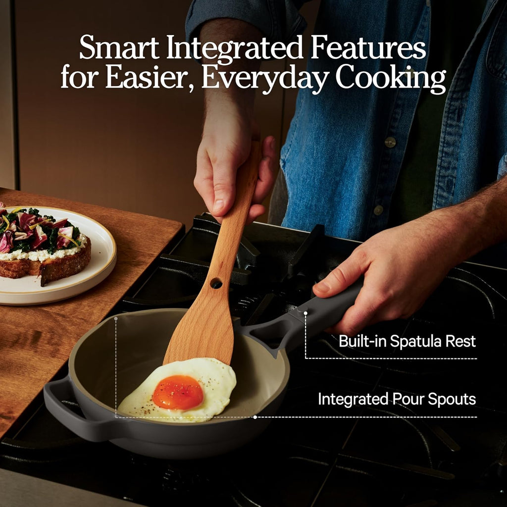 Our Place Mini Always Pan | 8.5' Ceramic Pan with Modular Lid & Beechwood Spatula | Patented 10-in-1 Nonstick, Non-Toxic Cookware Made Without PFAS | Induction & Oven-Safe up to 450°F | Spice