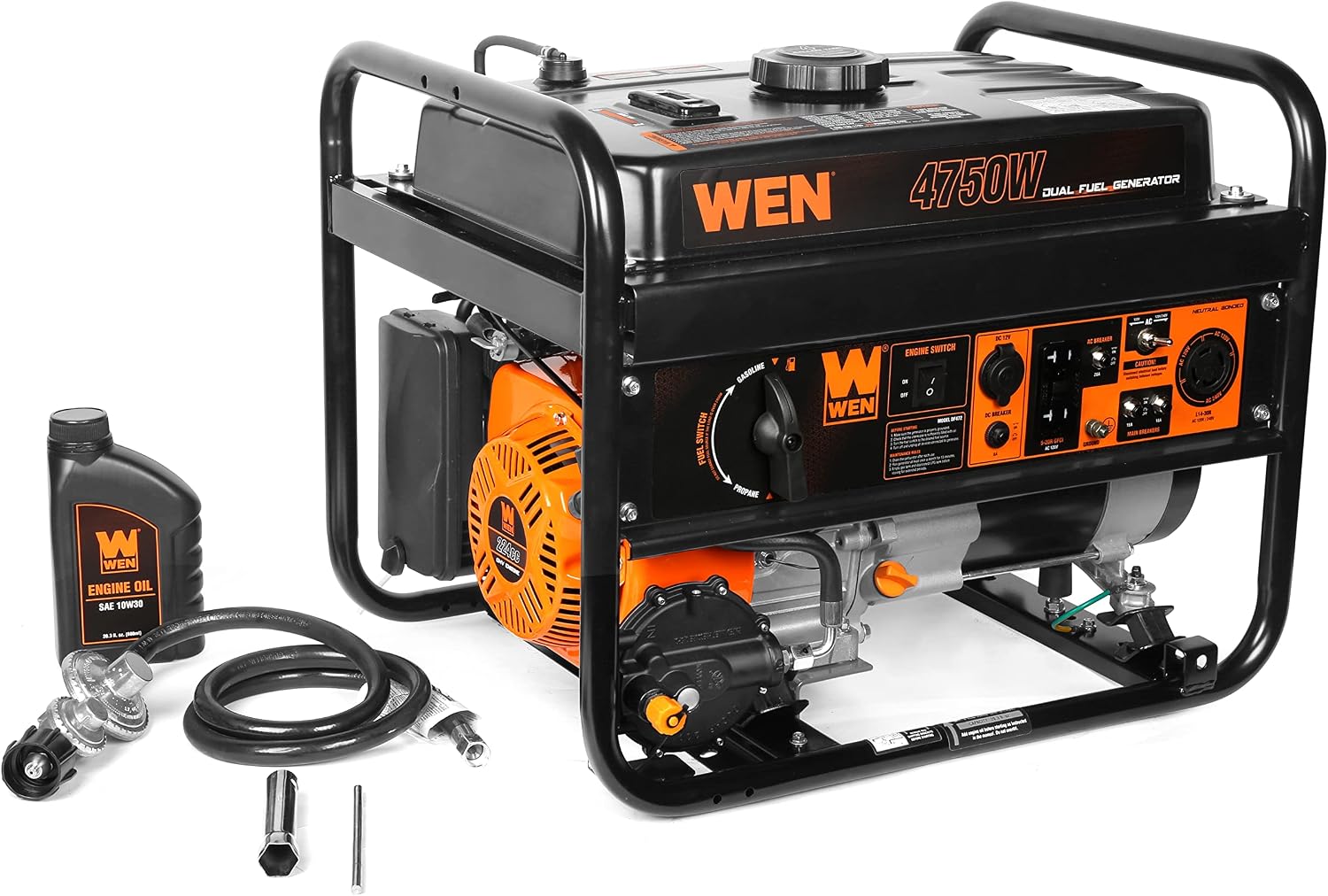 WEN 4,750-Watt 120V/240V Dual Fuel Portable Generator (DF472)