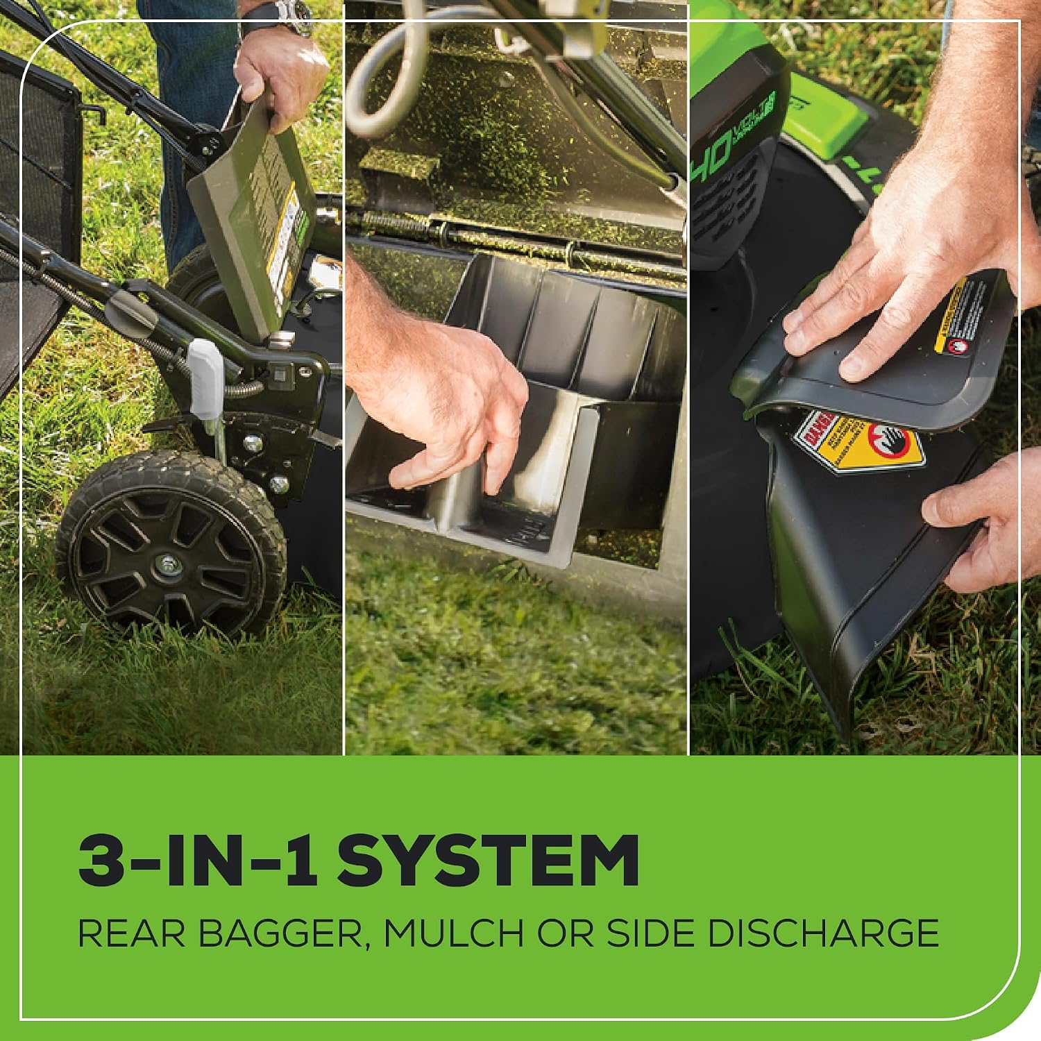Greenworks 40V 21' Push Mower, 5.0Ah USB Battery