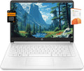 HP 14' Ultra Light Laptop for Student & Home (Intel Quad-Core N4120, 4GB RAM, 128GB(64GB + 64GB SD), 1-Year Office 365) 11-Hr Long Battery Life, Webcam, WiFi, Win 11 Home in S Mode - Snow White