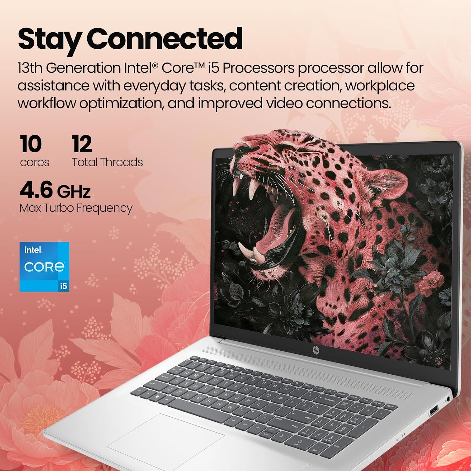 HP 17.3-inch Business Laptop 2026, Intel 10-Core i5-1334U, 20GB RAM, 512GB SSD, 17.3' FHD Anti-Glare Display, Backlit Keyboard, Fingerprint Reader, Wi-Fi 6, Windows 11 Pro, Business & Student Notebook