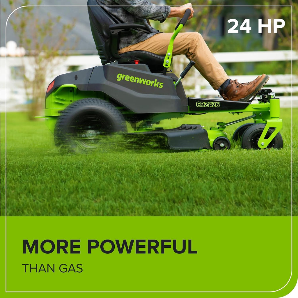 Greenworks 60V 42' Electric CrossoverZ Zero Turn Lawn Mower, (4) 8.0Ah Batteries and 600W Charger