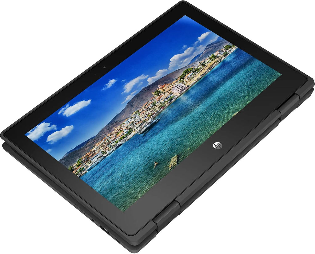 HP 2023 Premium 2-in-1 Convertible Laptop, 11' HD IPS Touchscreen, Intel 4-Core Pentium Processor Up to 3.30GHz, 8GB Ram, 128GB SSD, Super-Fast 6th Gen WiFi, HDMI, Windows 11 (Renewed)
