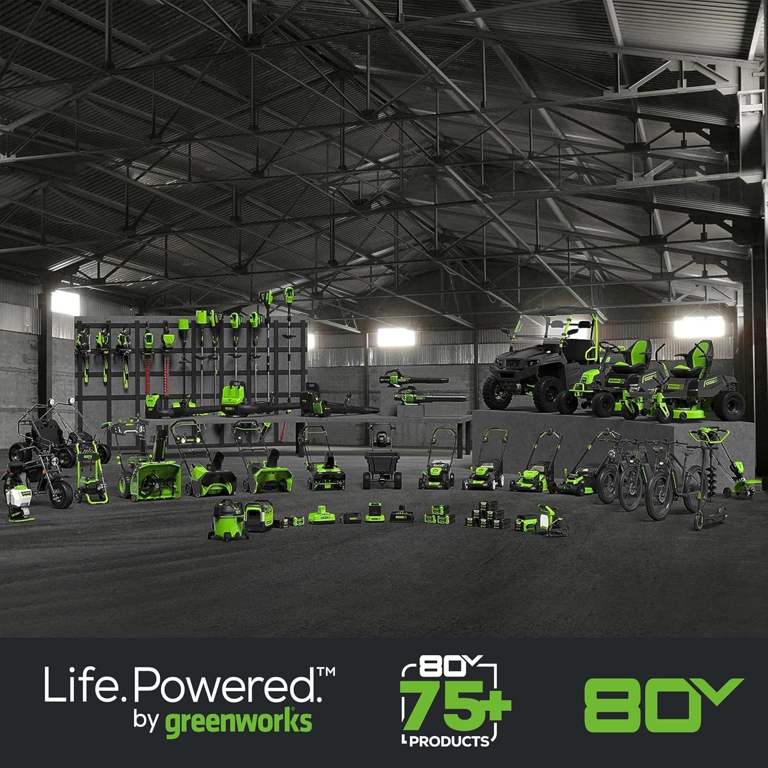 Greenworks 80V 21' Push Lawn Mower + Blower (Gen 2), 5.0Ah Battery