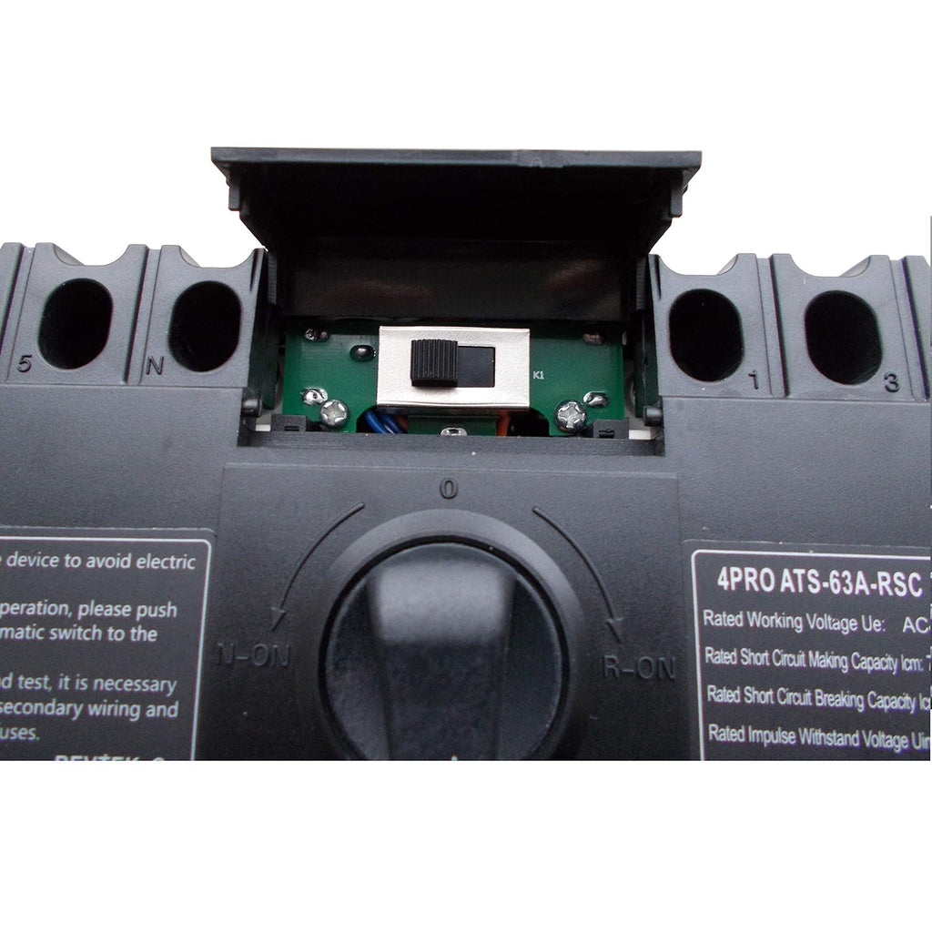 4PRO ATS-63A-4P-RSC 230V Automatic Changeover Switch 50-60Hz, 1-3 Phase, 4 pol, 3 pos,