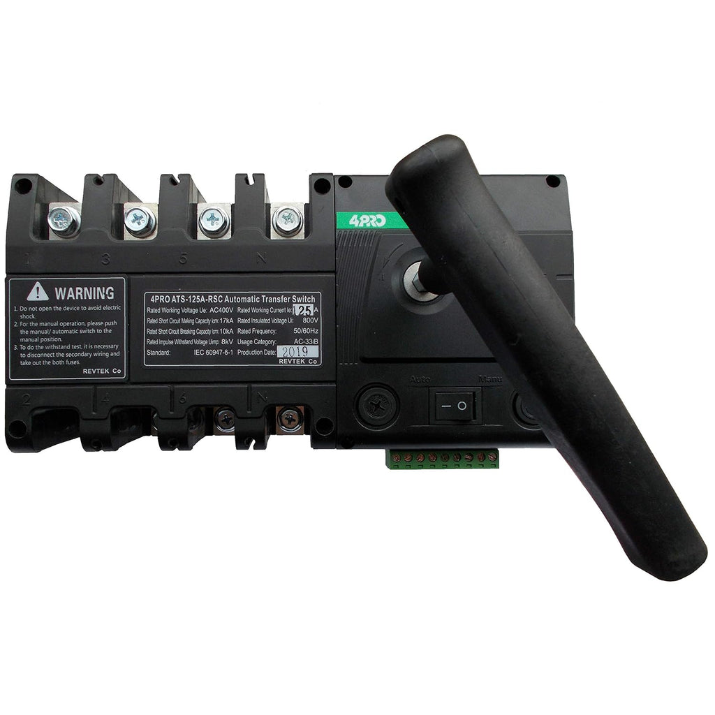 4PRO ATS-125A-4P-RSC Automatic Changeover Transfer Switch
