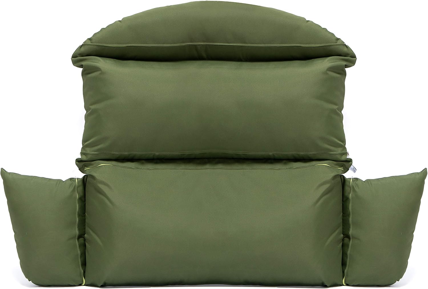 LeisureMod 2 Person Hanging Egg Chair Cushion - Dark Green, Soft Cotton Filling, Quick-Drying & Weather-Resistant, Machine Washable Outdoor Seat Cushion