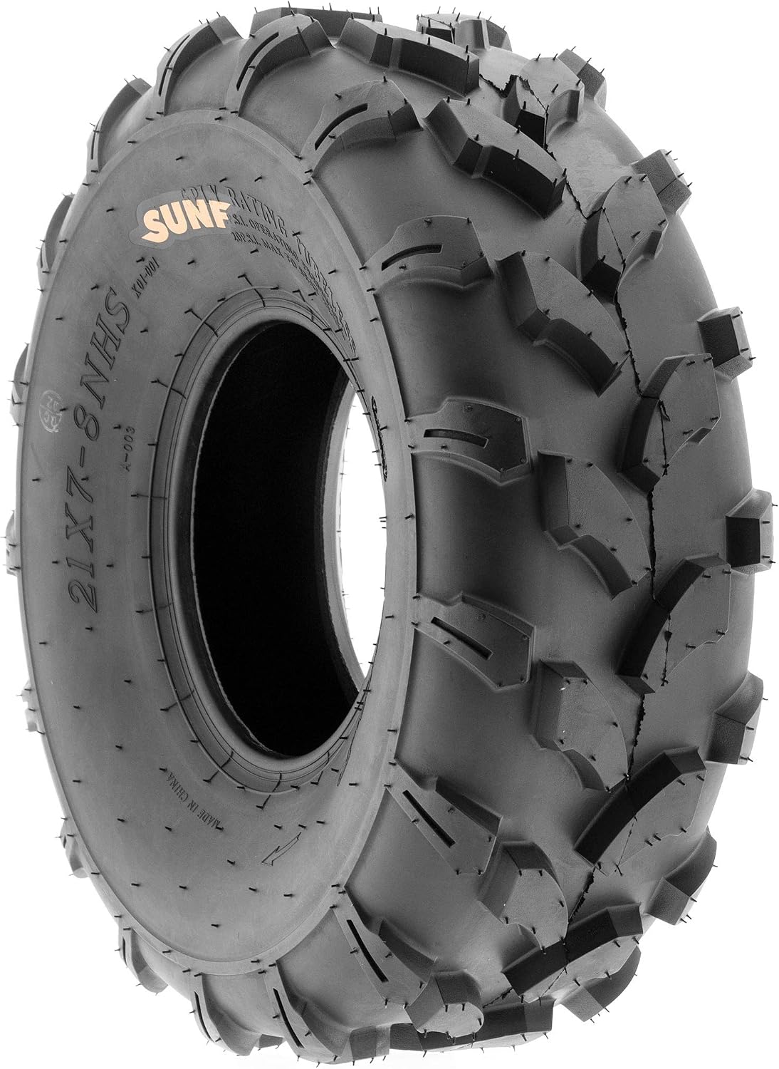 SunF A003 ATV/UTV/Lawn-Mowers Off-Road Tire 19x7-8, 6 PR, Directional Tread (Pair of 2)