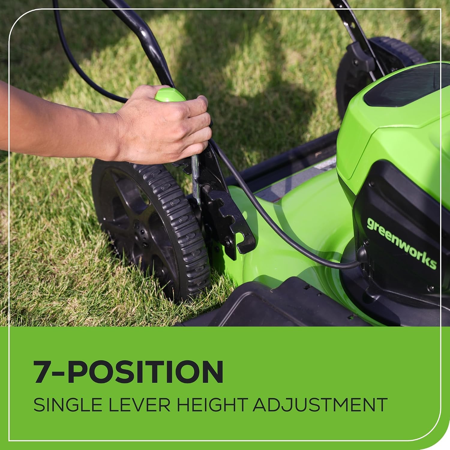 Greenworks 40V 19' Brushless Lawn Mower (High Wheel), 5.0Ah Battery