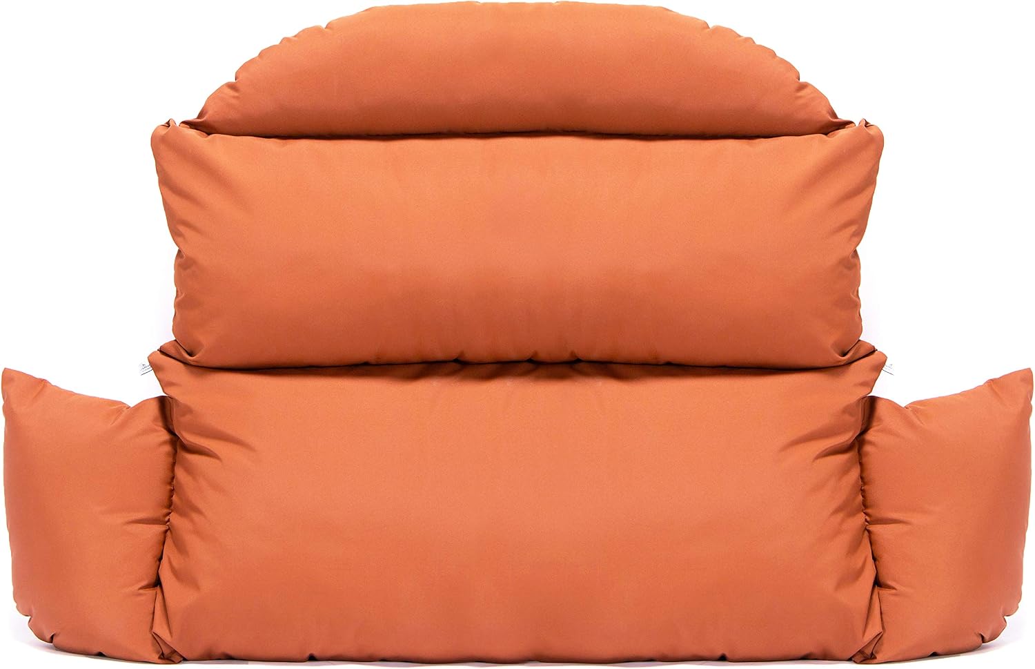 LeisureMod 2 Person Hanging Egg Chair Cushion - Orange, Quick-Drying, Weather-Resistant, Soft Cotton Filling, Machine Washable