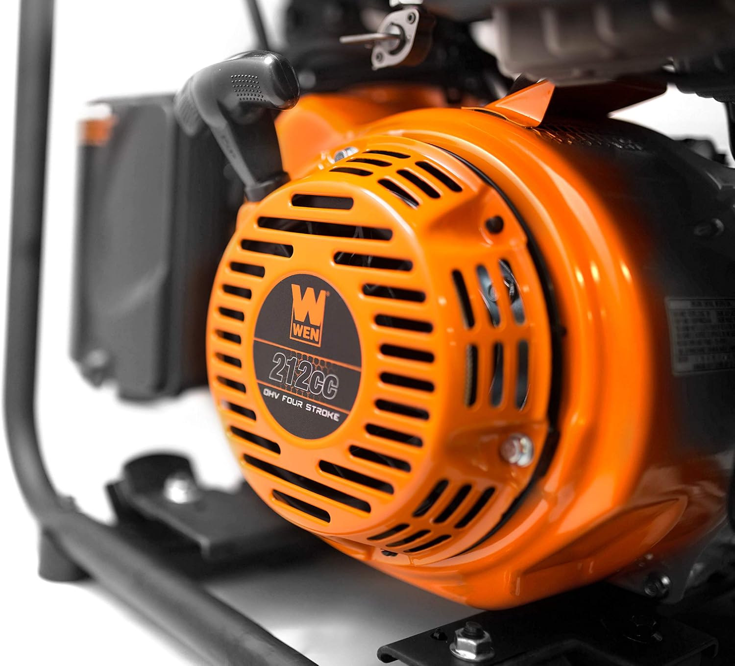 WEN GN400iX RV-Ready 4000-Watt Open Frame Inverter Generator with CO Shutdown Sensor, Black/Orange