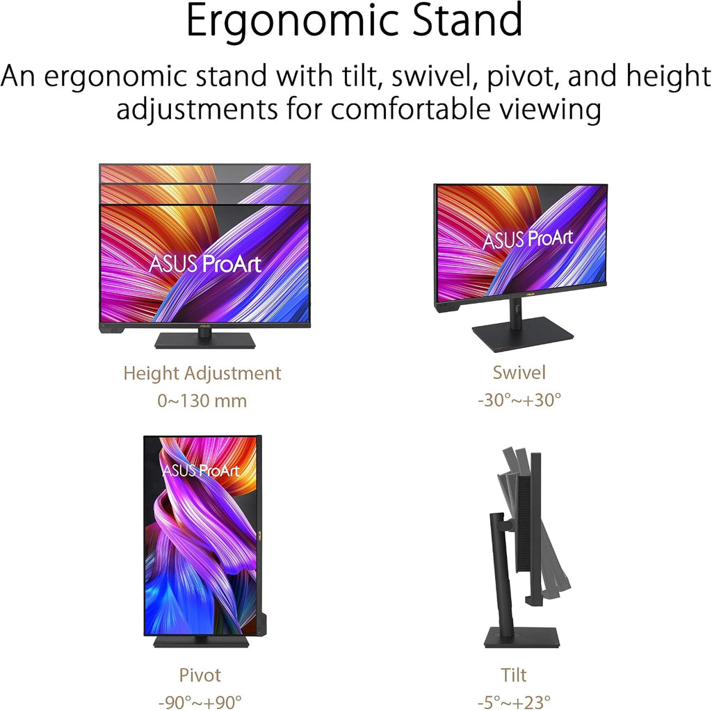 ASUS ProArt Display 32' 4K HDR Mini-LED Professional Monitor (PA32UCXR) – UHD (3840 x 2160), Built-in Motorized Colorimeter, Dolby Vision, 99% Adobe RGB, 97% DCI-P3, ΔE<1, Thunderbolt 4, 3 yr warranty