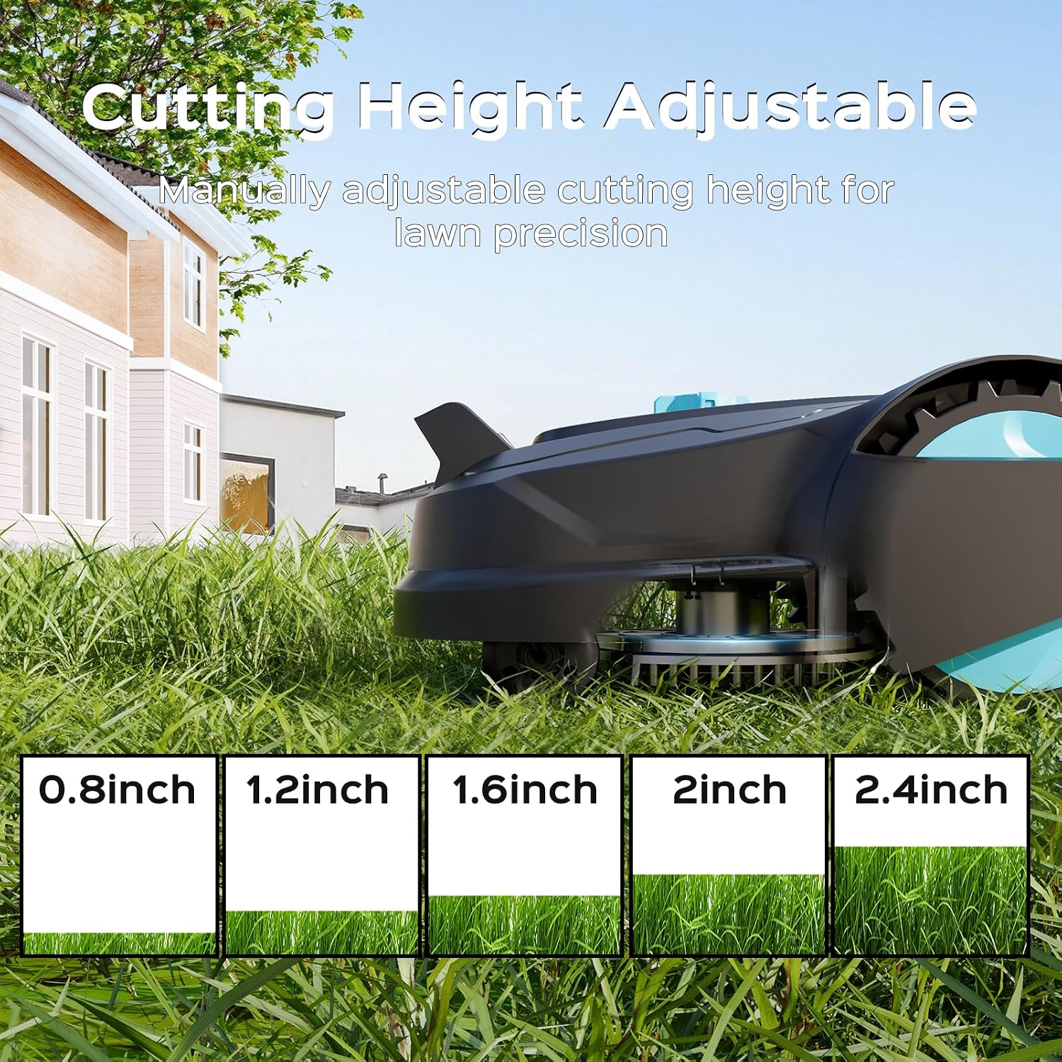 YARDCARE 2026 M800Plus GPS+3D Vision Cordless Robot Lawn Mower with Bow-Shaped Path Mowing, APP Control, Robotic Lawnmower with Obstacle Avoidance, Auto-Charging for Lawns up to 8611 sq.ft