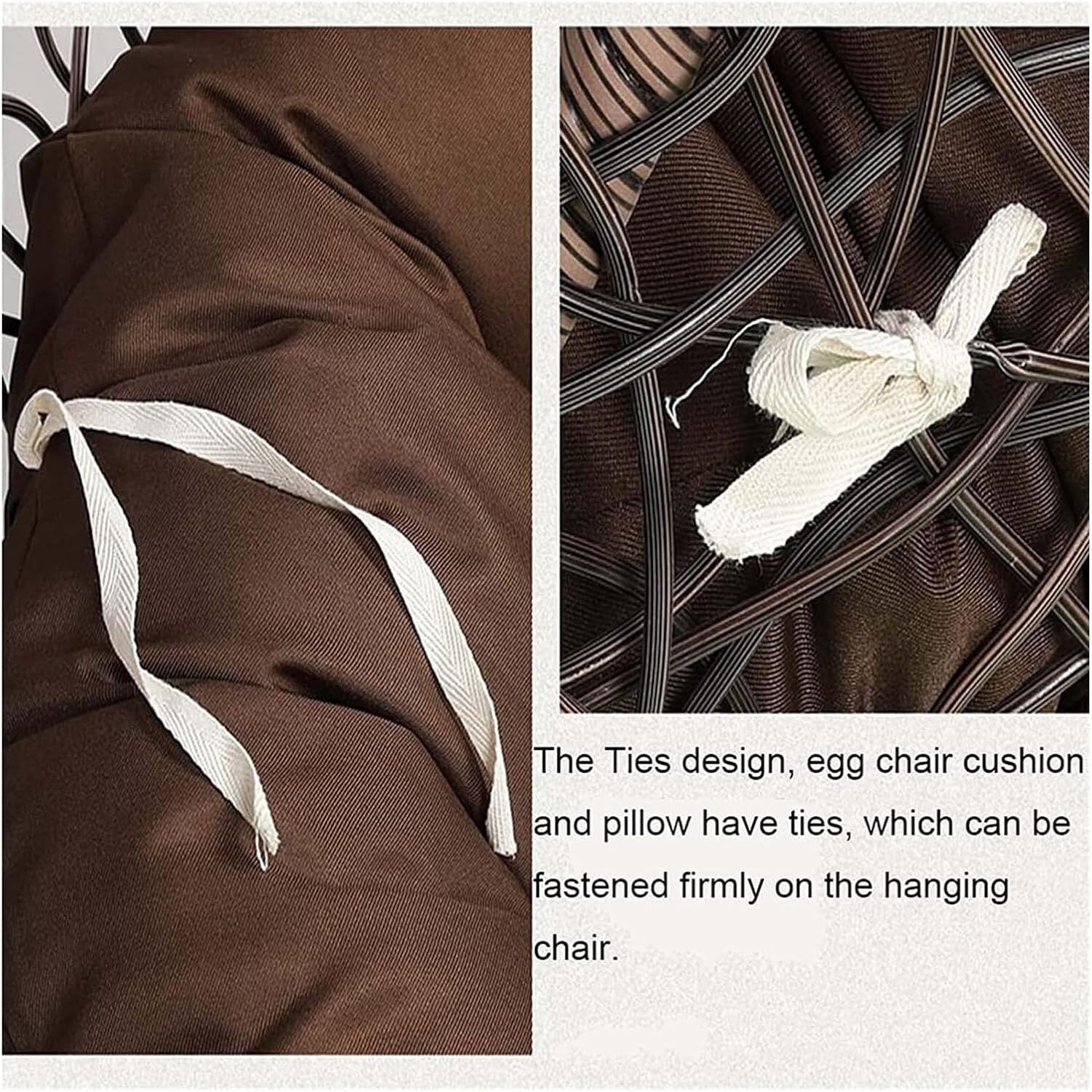 Indoor Outdoor Rocking Chair Cushion Soft Thick Comfortable Hanging Egg Hammock Chair Seat Pad Removable Thick Hanging Basket Chair Cushion Washable