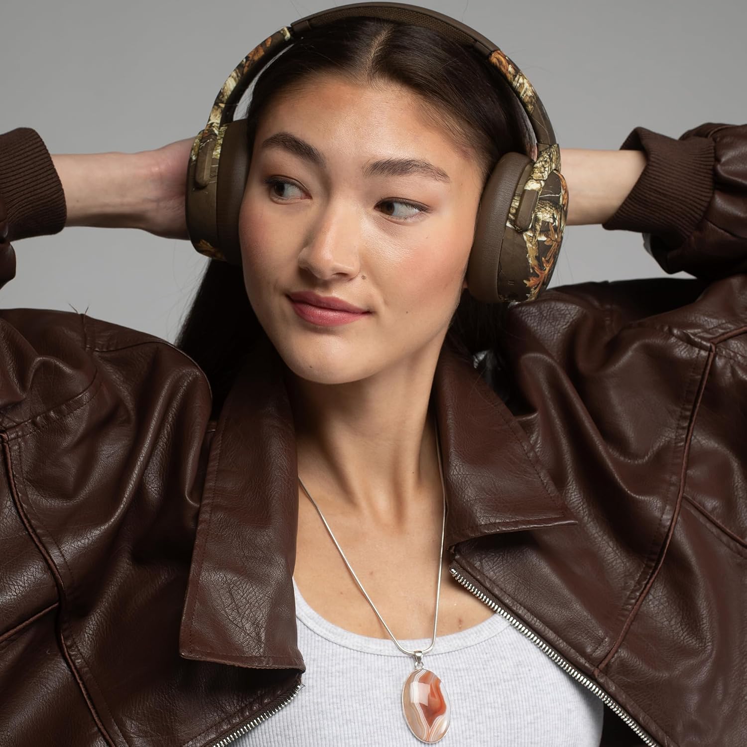 Skullcandy Crusher ANC 2 Wireless Over-Ear Bluetooth Headphones with Multi-Sensory Bass, Active Noise Cancelling, Up to 60 Hours Battery, Microphone for iPhone Android - Realtree Edge Colors Espresso