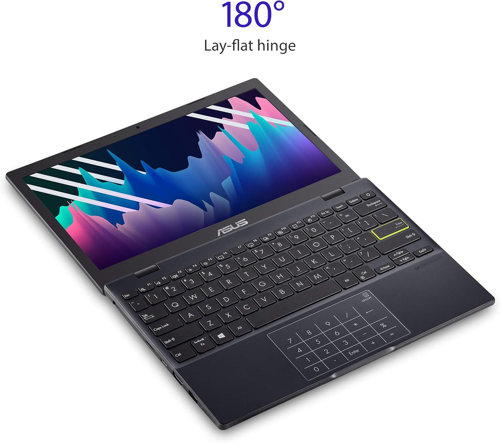 ASUS Notebook E210 11.6' Ultra Thin, Intel Celeron N4020 Processor, 4GB RAM, 64GB eMMC Storage, Windows 10 Home in S Mode with One Year of Office 365 Personal, E210MA-DB02,Star Black
