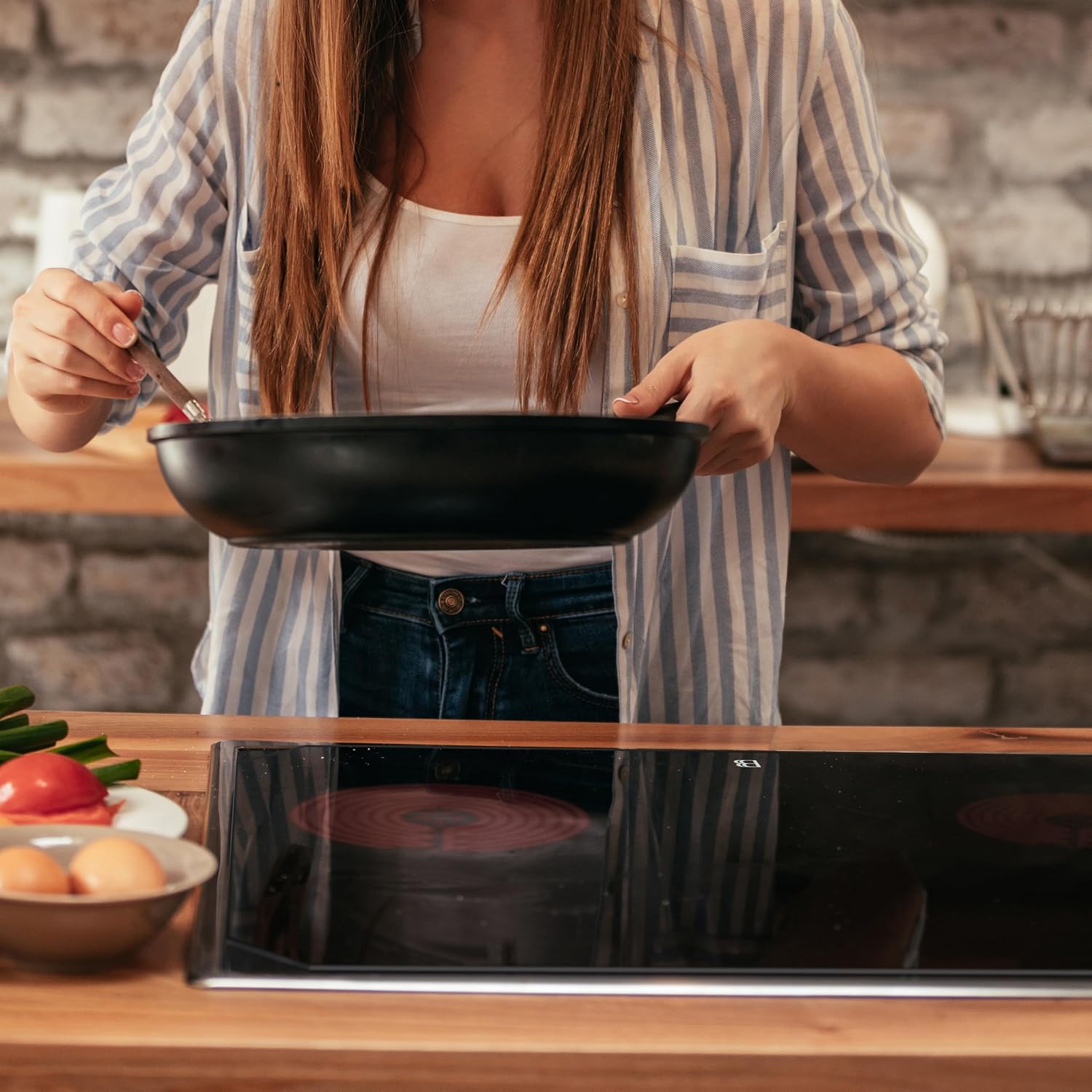 Electric Stove Cover Protector - Can be Used While Cooking - Glass Panel Overlay - Can Withstand over 1400 °F - Kitchen Essential for Cooktop Protection (27.5' x 20')