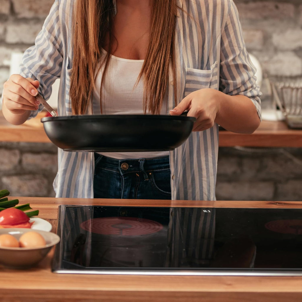 Electric Stove Cover Protector - Can be Used While Cooking - Glass Panel Overlay - Can Withstand over 1400 °F - Kitchen Essential for Cooktop Protection - Sarah (26.25 x 19.375)