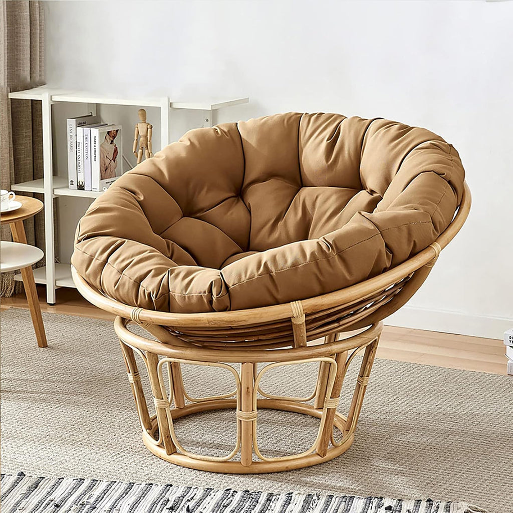 Round Chair Cushion for Papasan Cushion Swing Rocking Chair Cushion Hanging Egg Hammock Chair Pads Soft for Indoor/Outdoor Garden Terrace Cushion Only (C 130x130cm/51.18x51.18in)