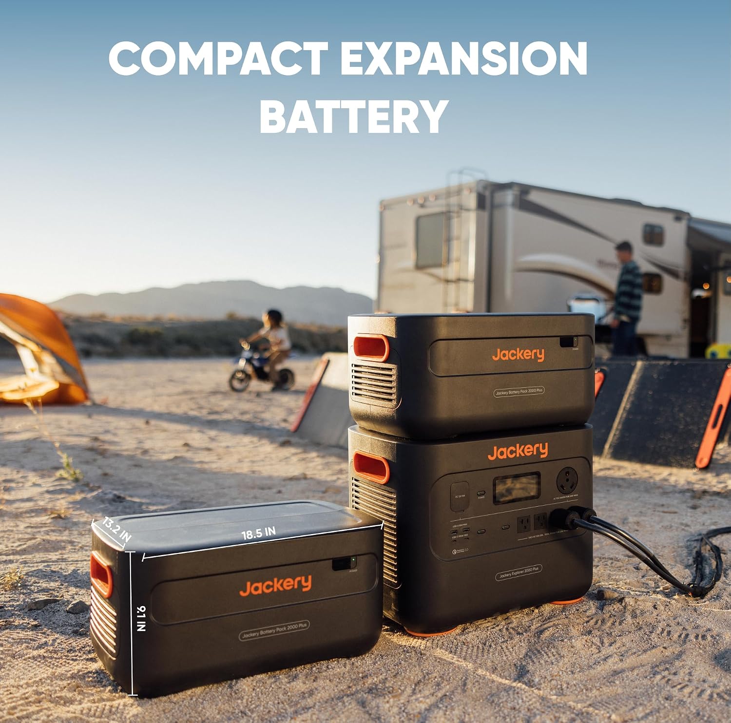 Jackery Expansion Battery Pack 2000 Plus, 2042Wh LiFePO4 Battery Pack for Portable Power Station Explorer 2000 Plus, Extra Expandable Battery for Outdoor RV Camping and Home Emergency (Renewed)
