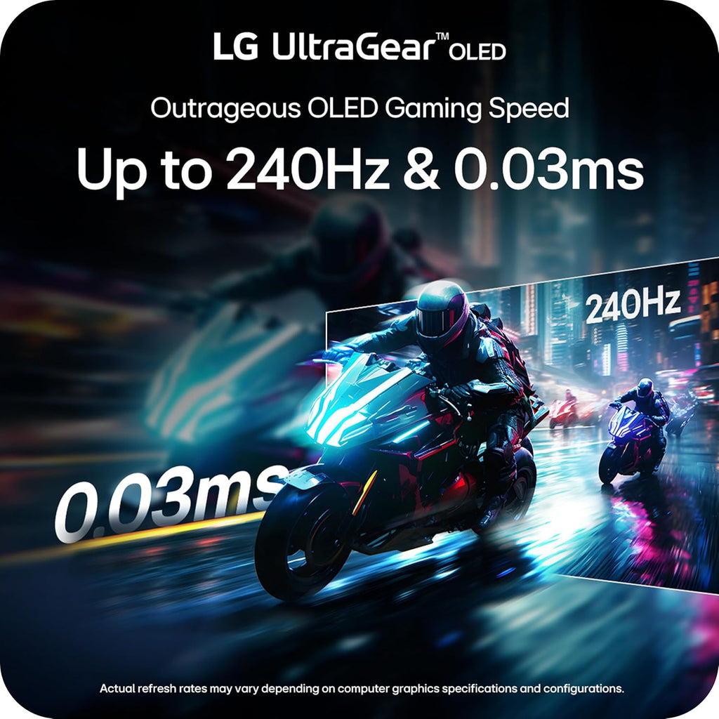 LG 34GX900A-B 34-Inch Ultragear WQHD (3440 x 1440) OLED Curved Gaming Monitor, 240Hz, 0.03ms, NVIDIA G-Sync, VESA DisplayHDR True Black 400, HDMI 2.1, DisplayPort, USB Type-C PD 65W, Black