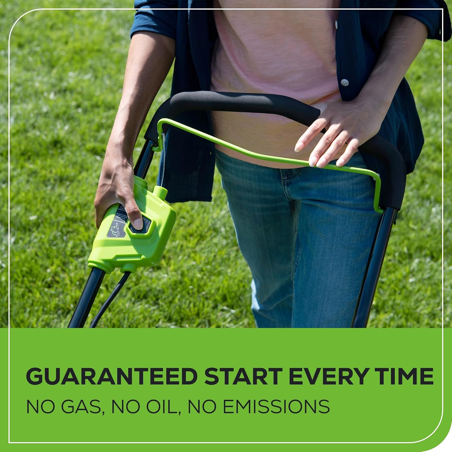 Greenworks 40V 19' Brushless (Push) Cordless Lawn Mower, 4.0Ah Battery and Charger