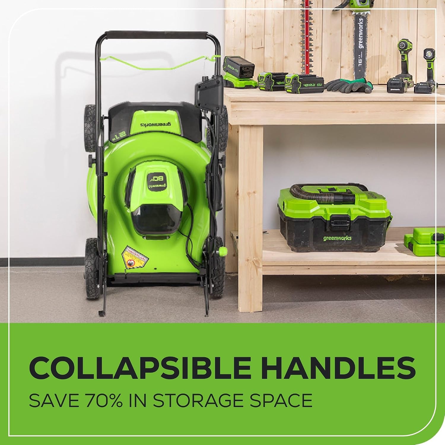 Greenworks 80V 21' Brushless Cordless (Push) Lawn Mower (75+ Compatible Tools), (2) 2.0Ah Batteries and 30 Minute Rapid Charger Included