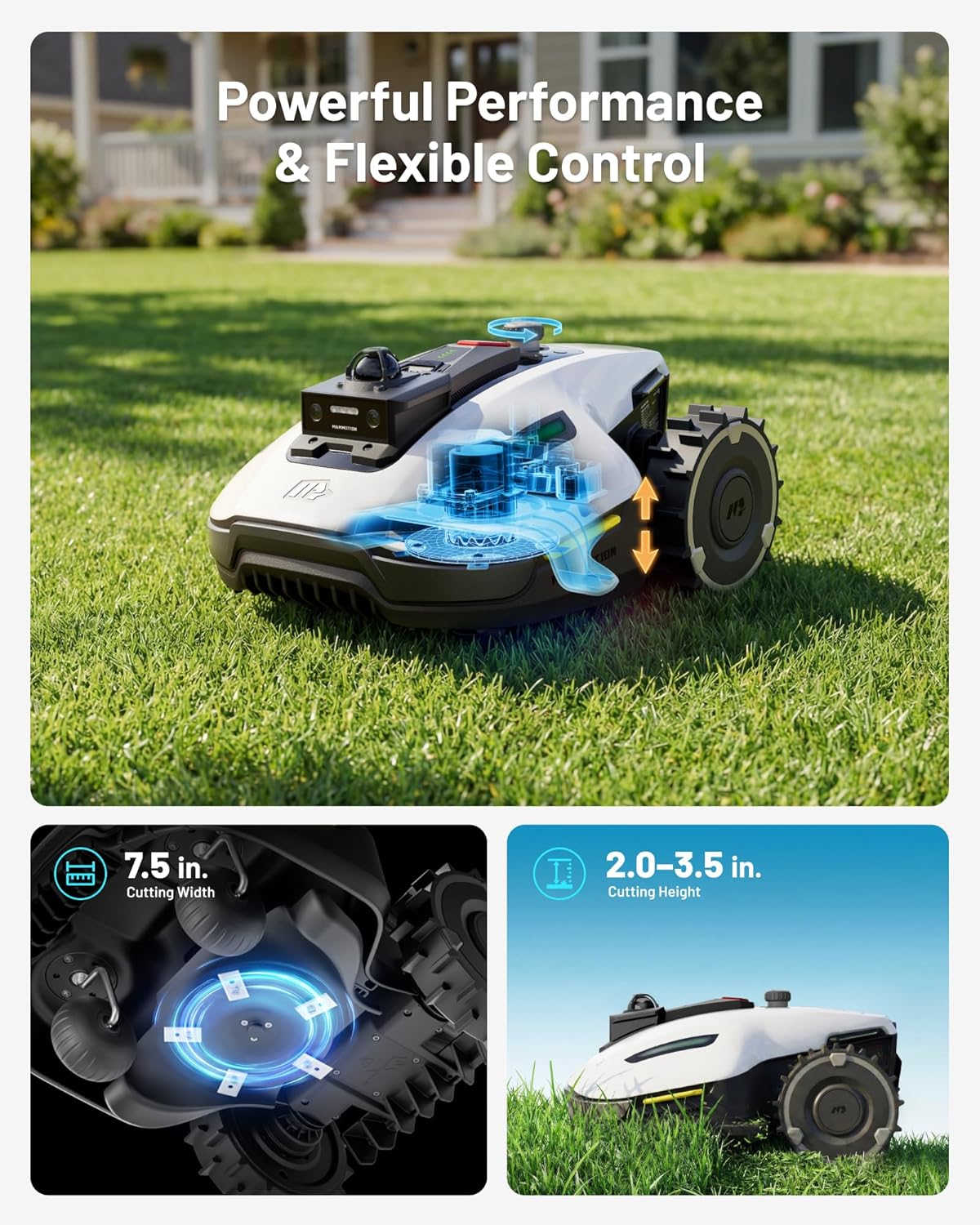(2026 Upgrade) Mammotion YUKA mini 2 1000H Robotic Lawn Mower Reception 0.25 Acre, 360° LiDAR + AI Vision, 45% Slope, DropMow, Smart Battery Management,Cutting Heights 2.0'-3.5'
