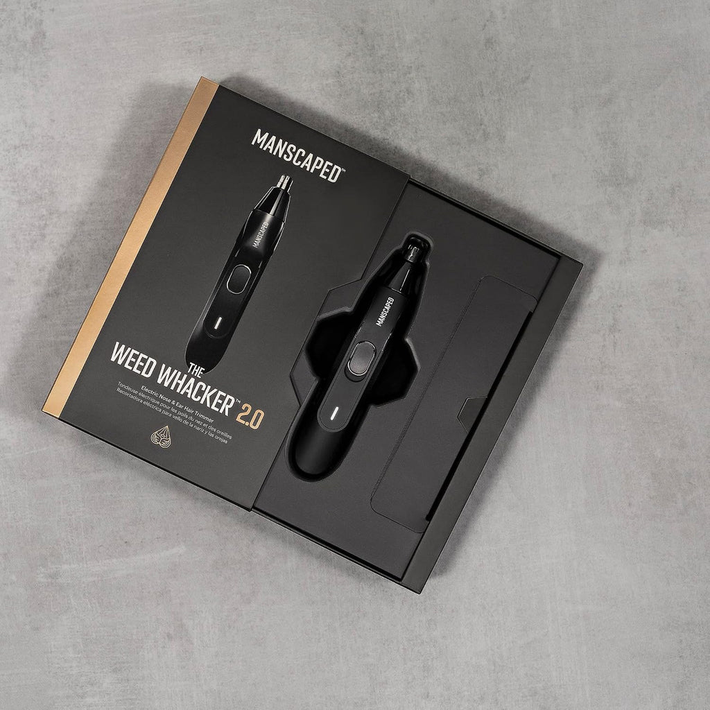 MANSCAPED® The Tool Box 5.0 Ultra with: The Lawn Mower® 5.0 Ultra Groin Groomer, Weed Whacker® 2.0 Nose & Ear Hair Trimmer, The Plow® 2.0, The Shears 3.0 Five Piece Nail Kit, The Shed Toiletry Bag