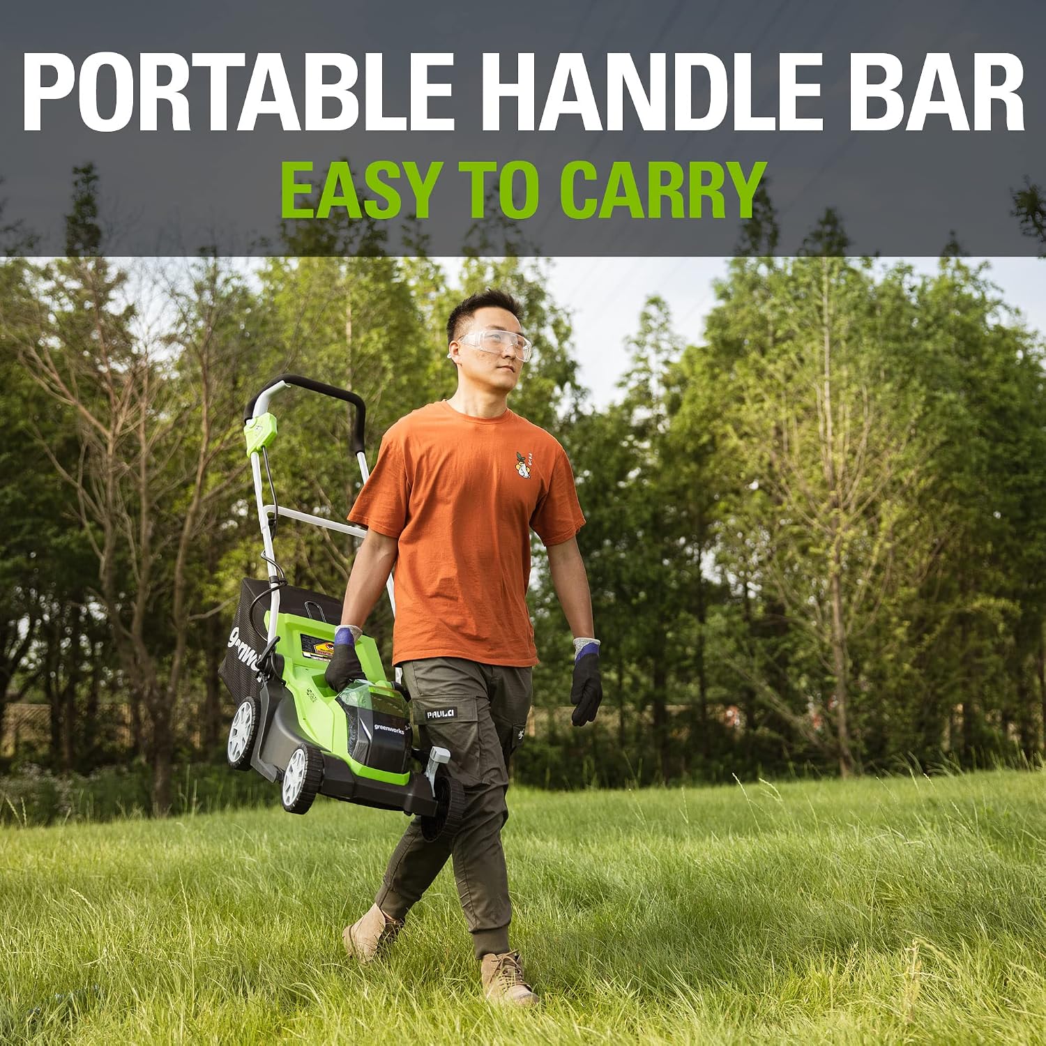 Greenworks 40V 14' Cordless (Push) Lawn Mower (75+ Compatible Tools), 4.0Ah Battery and Charger Included