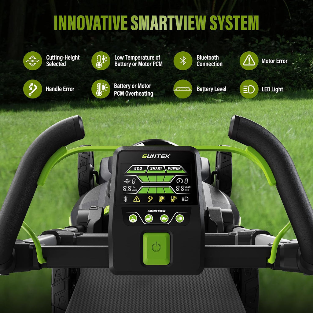 SUNTEK 40V 21-Inch Cordless Lawn Mower, Upgarded Battery Powered Self-Propelled Lawn Mowers, 4.0Ah Lithium-ion Battery and Rapid Charger Included, Digi-Brushless, APP Compatible, SLM4521A