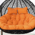 2 Seater Egg Chair Swing Cushion Outdoor, Washable Hanging Egg Chair Cushions Replacement, Large Single Chair Pads Nest Shaped Seat Cushions, Thick Soft Solid Color Chair Back Pillow